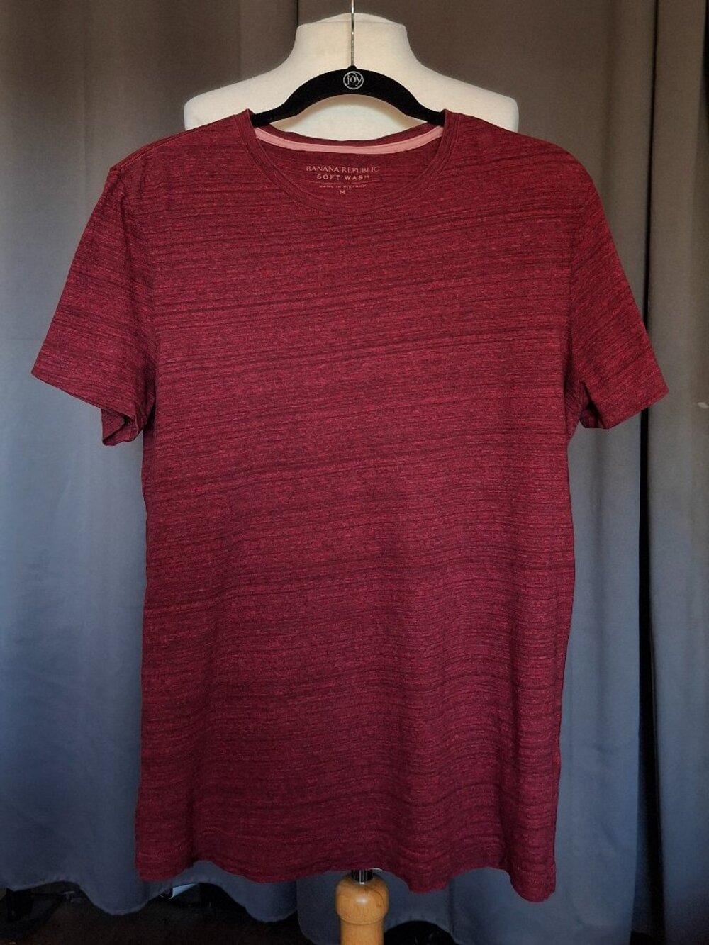 Crew Neck Short Sleeve Tee 100% Cotton Burgundy| Banana Republic